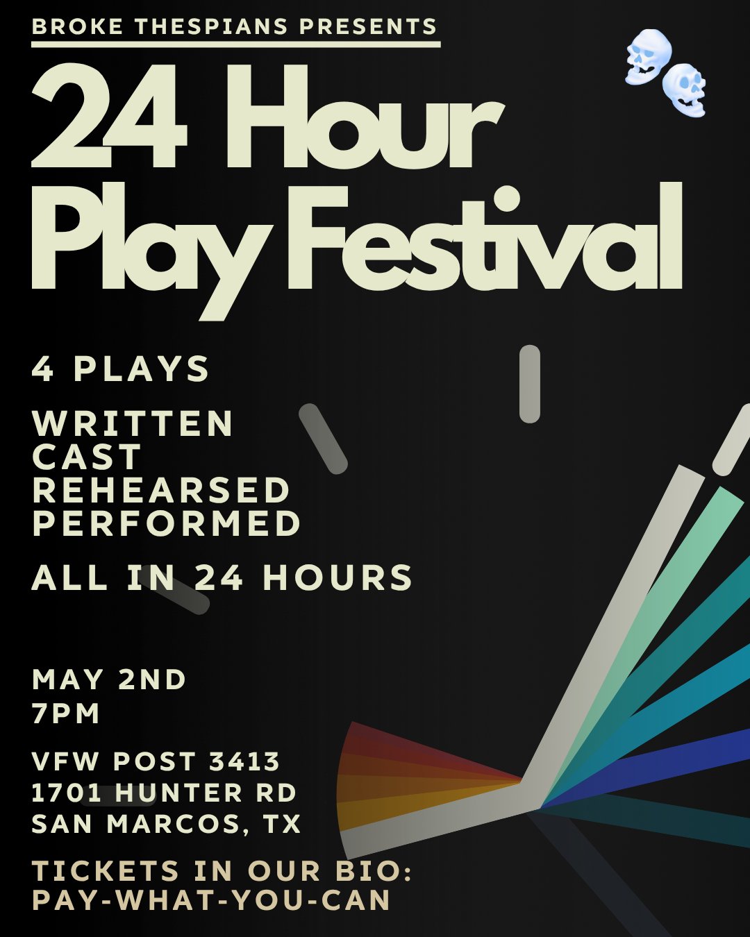 24-Hour Play Festival by Broke Thespians Theatre Company