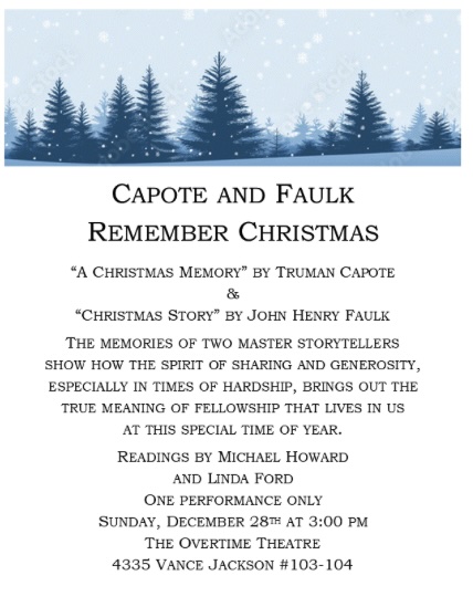 Capote and Faulk Remember Christmas by Ad Hoc Productions