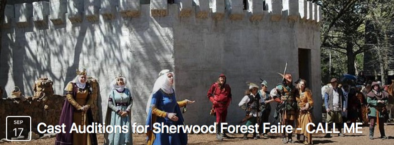 Auditions for Sherwood Forest Faire, by Sherwood Forest Faire
