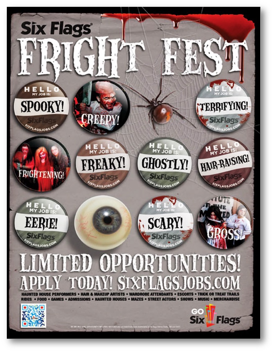 Auditions for upcoming season and for FRIGHT FEST, Six Flags Fiesta Texas, San Antonio