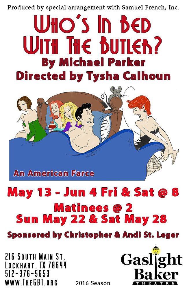 Who's in Bed with the Butler? by Gaslight Baker Theatre