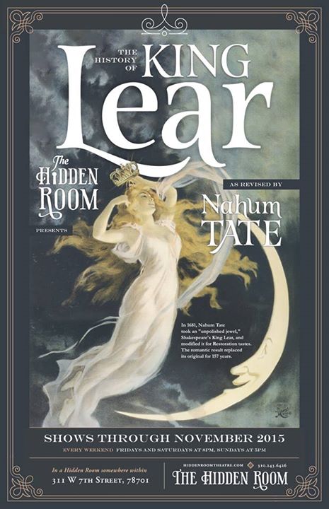 The History of King Lear, Nahum Tate adaptation by Hidden Room Theatre