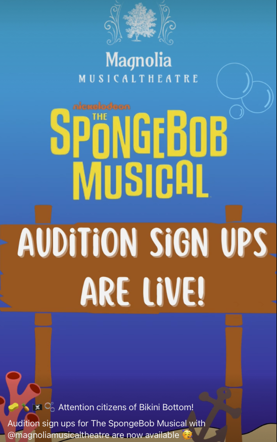 CTX3916. Auditions for The Spongebob Musical, by Magnolia Musical Theatre, Austin