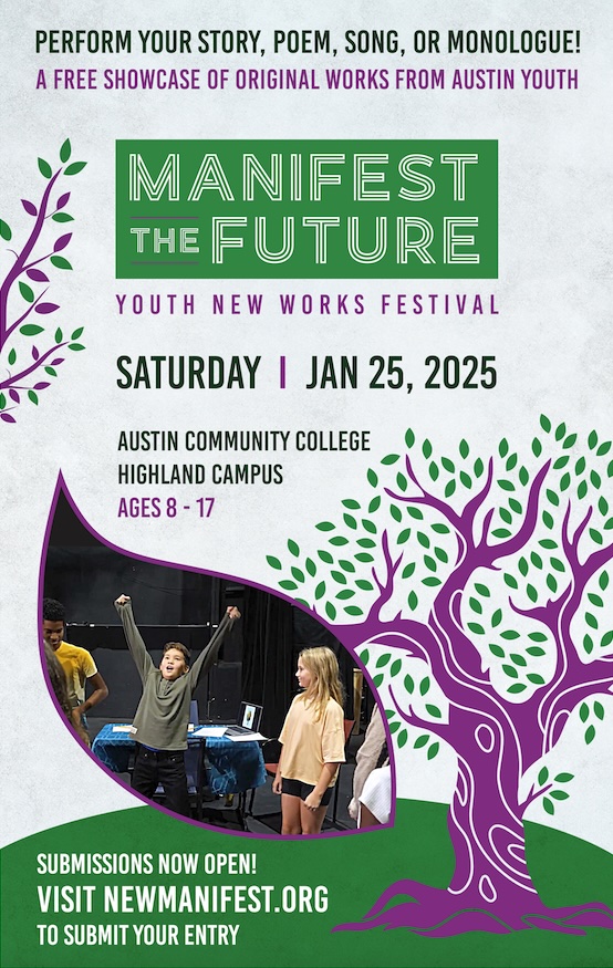 CTX3944: Submissions Invited from Youth 8 - 17 for Manifest the Future: New Works Festival, by New Manifest Theatre Company