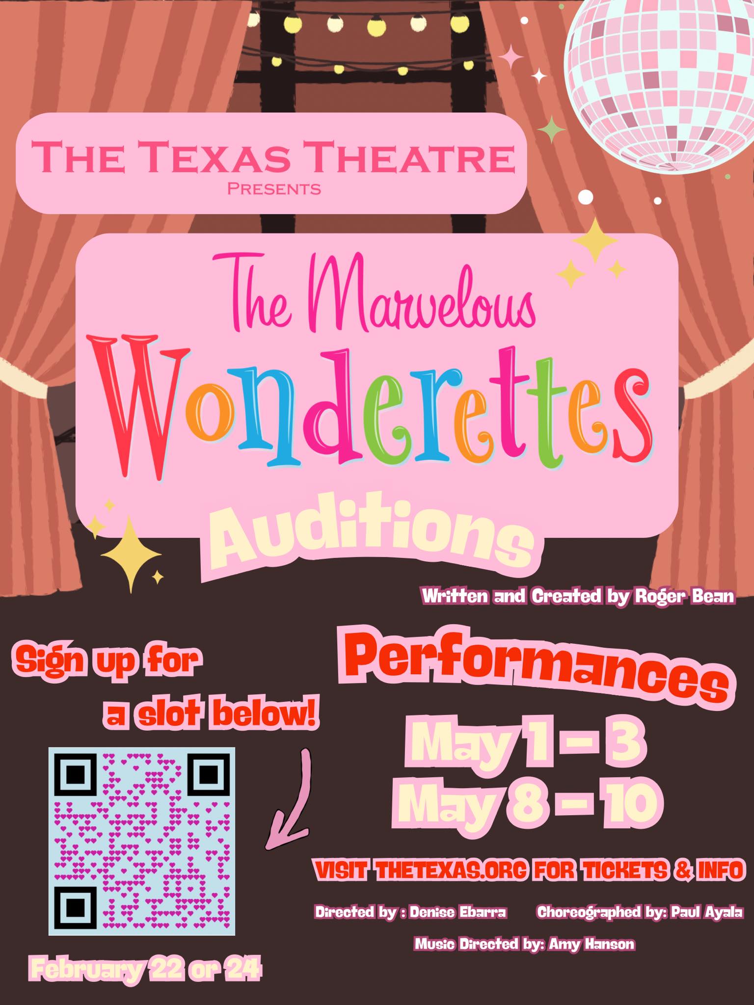 CTX4337. Auditions for The Marvelous Wonderettes, by Texas Theater, Seguin