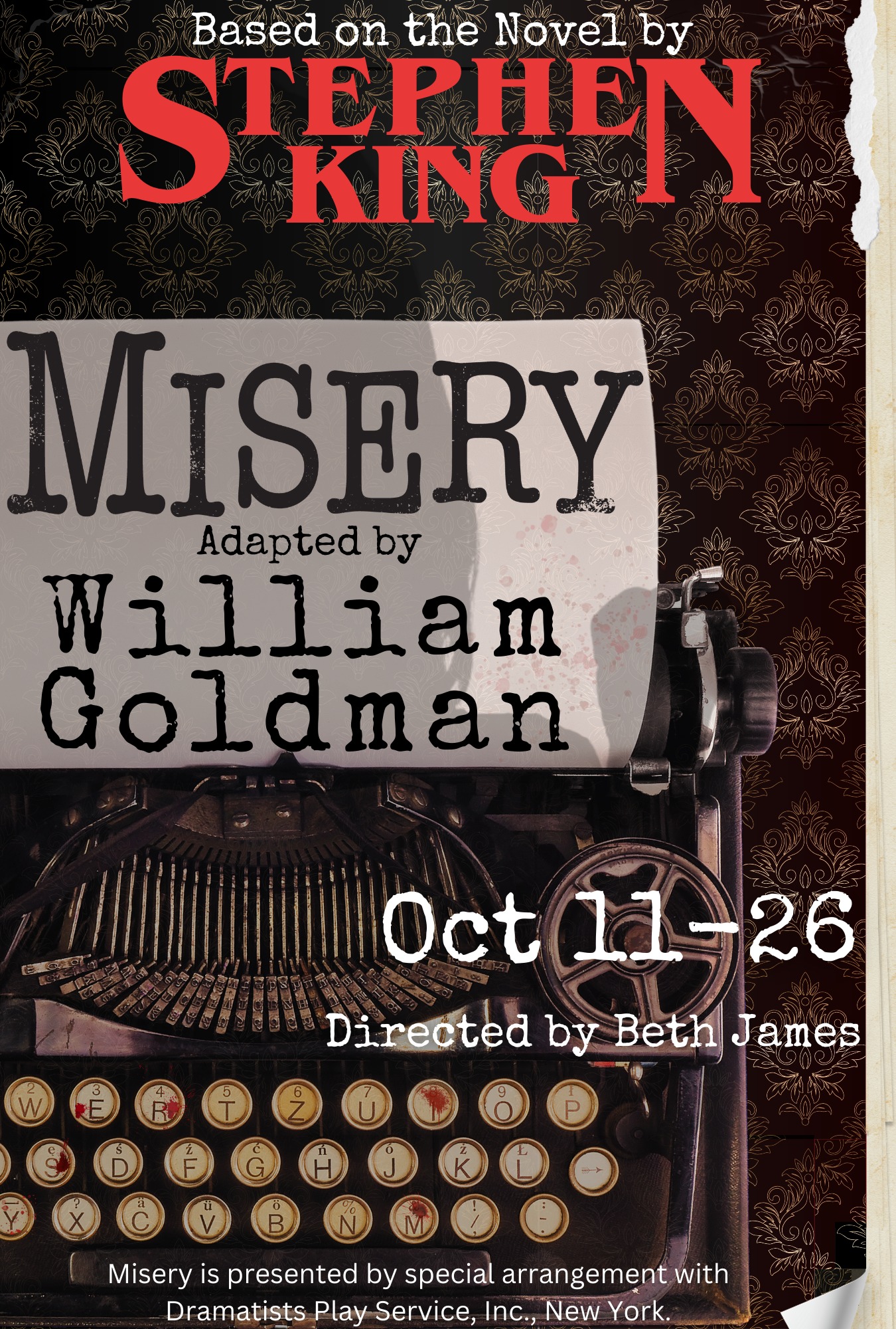 CTX3761. Auditions for Misery, by Gaslight Baker Theatre, Lockhart