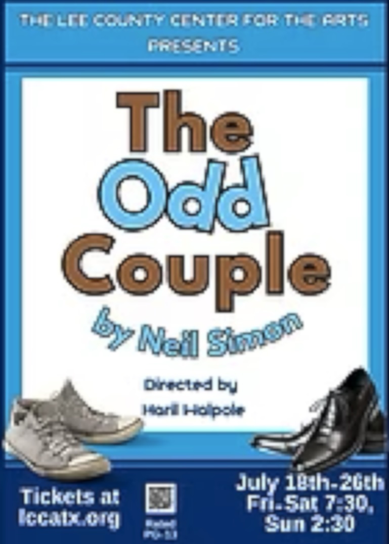 CTX4097. Auditions for The Odd Couple, by Lee County Center for the ARTS (LCCA), Giddings