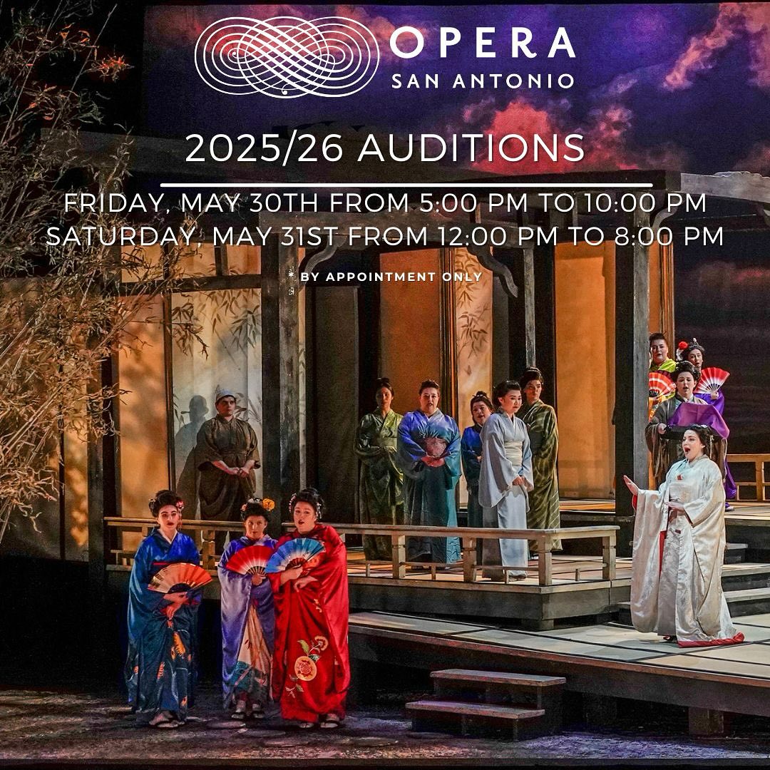 CTX4083. Auditions for upcoming season, by Opera San Antonio - THE MAGIC FLUTE and THE BARBER OF SEVILLE