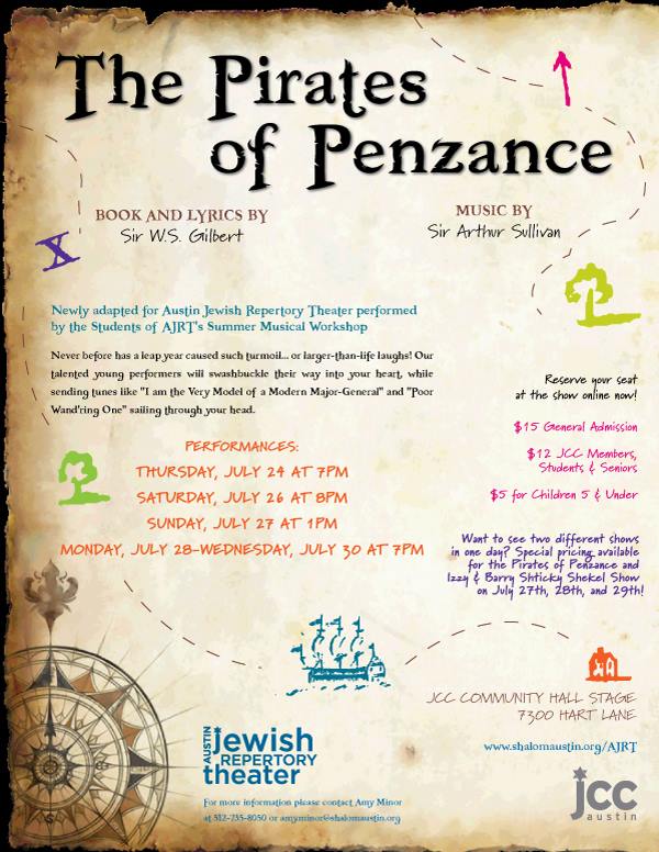 The Pirates of Penzance by Austin Jewish Repertory Theatre