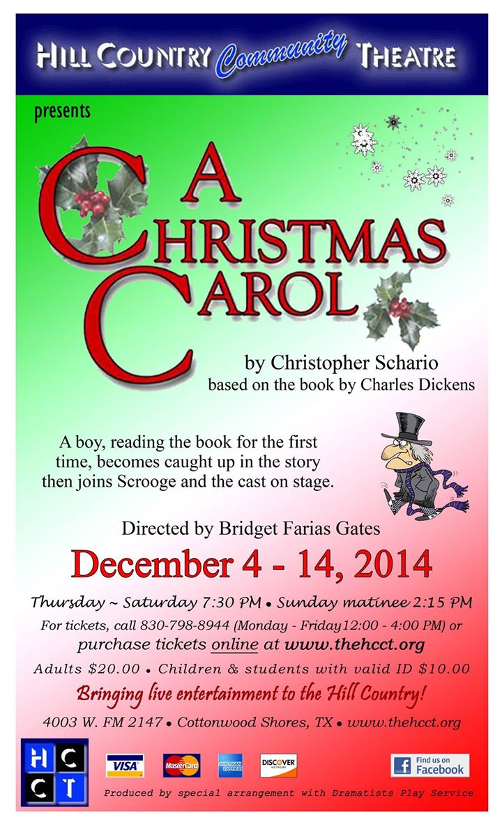 A Christmas Carol by Hill Country  Community Theatre (HCCT)