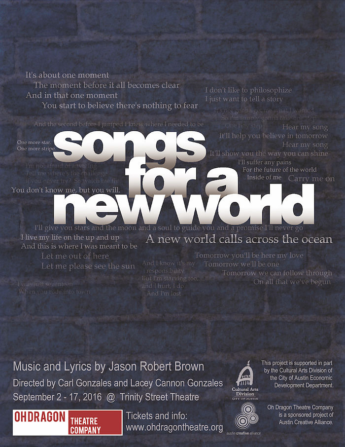 Songs for a New World by Oh Dragon Theatre Company