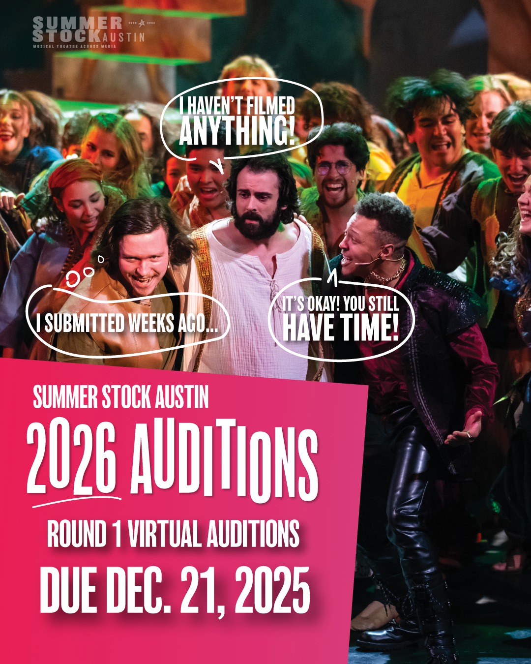 CTX4266. Auditions and Applications for Upcoming Season, by SummerStock Austin (tech, performers, college interns)