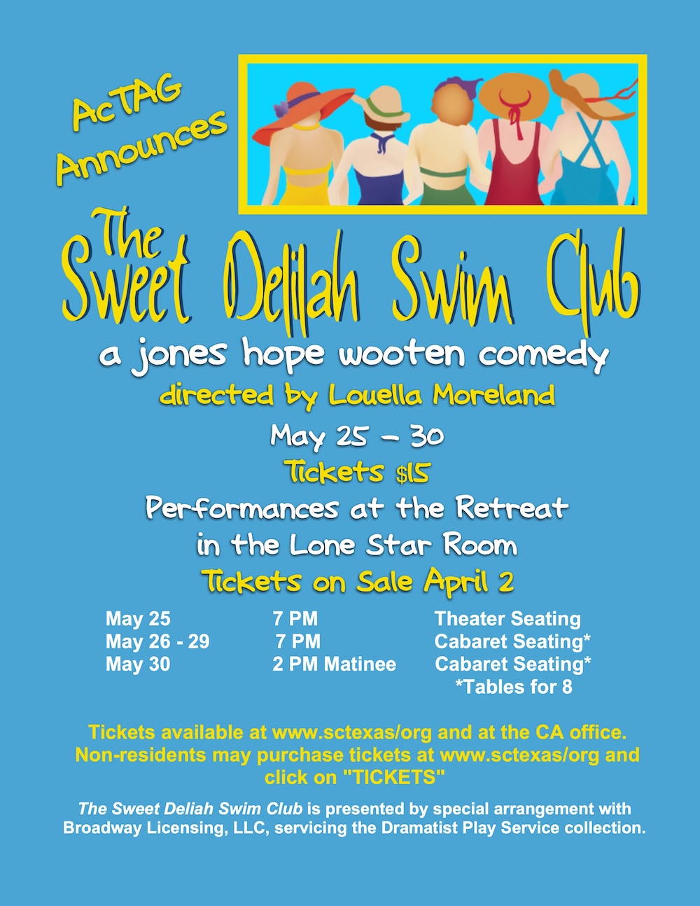 The Sweet Delilah Swim Club by Actors and Theatre Arts Guild, Sun City