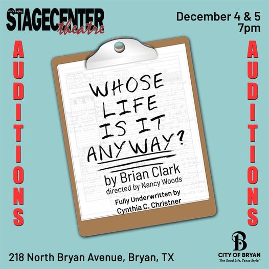 Whose Life Is It Anyway? by StageCenter Community Theatre