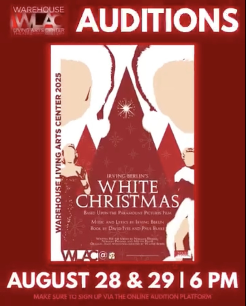 CTX4162. Auditions for White Christmas, by Warehouse Living Arts Center, Corsicana