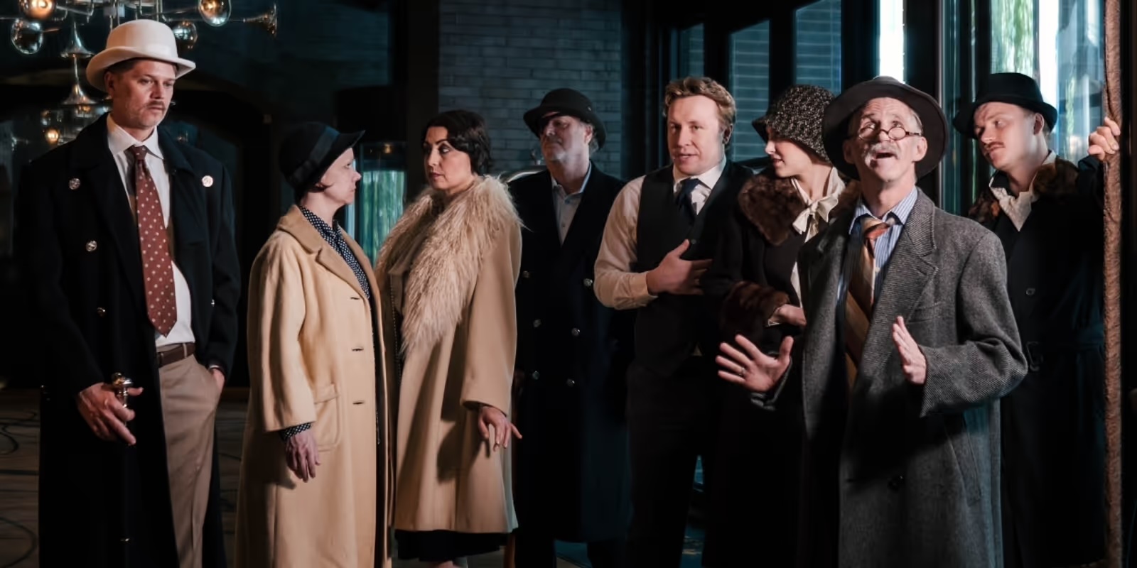 Richard Jones, Sarah Marie Curry, Sara Zare, Tim Blackwood, Patrick Regner, Taylor Bini, Leslie Hethcox, Cameron La Brie (photo by James Redondo)