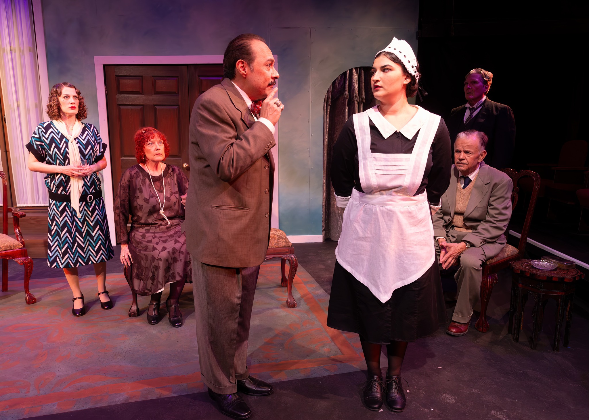 Shanaya Dixon, Katherine Schroeder, Gabriel Maldonado, Haylee Myers, Rick Felkins, Stephen Fay (photo by Steve Rogers)