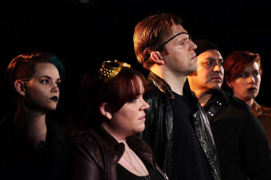 Brandi Stillwell, Morgan Clyde, Michael Burger, Robert Jerdee, Allie Smith (photo by Bryan Ortiz)