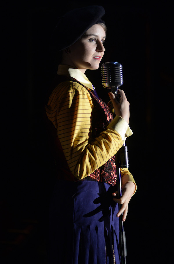 Emily Ott as the Barker (photo: Brett Brookshire)