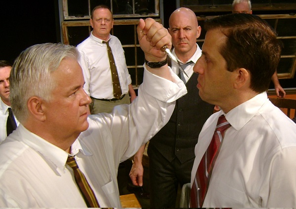 Rick Felkins, Jim Lindsay; in background:Rick Smith, Kirk Miller (photo: City Theatre)