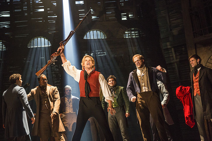 Matt Shingledecker as Enjolras (photo via Broadway in Austin)