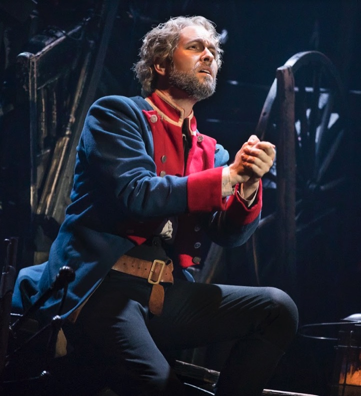 Nick Cartell as Jean Valjean (photo via Broadway in Austin)
