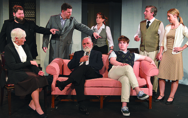  Joe Harrod, Glen Bird, Wendy Ferrell, Patrick Lescarbeau, Laura Gisi .  Sitting: Sally Stemac, Randy L. Hilmer, Holden Fox. (photo: HCCT)