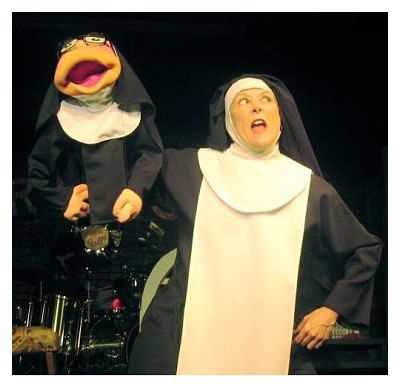 Michelle Cheney as Sister Mary Amnesia and friend (ALT photo)