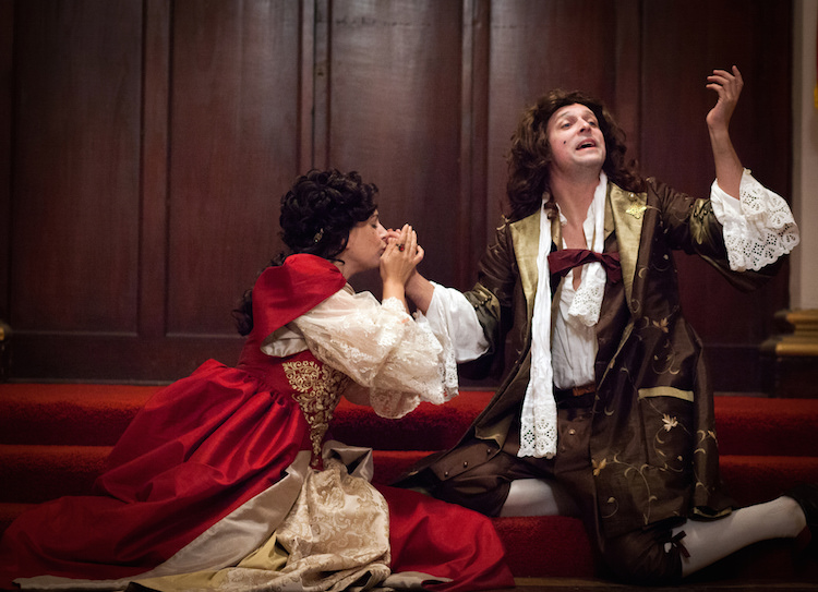 Liz Beckham, Nathan Jerkins in Hidden Room's 'The History of King Lear' (photo by Kimberley Mead)